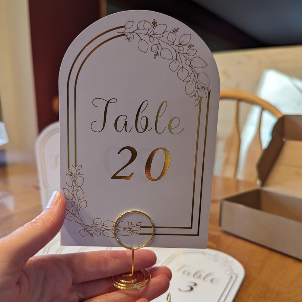 Table Number Gold - AT19 – Tafelkaartjes voor bruiloften, nummer