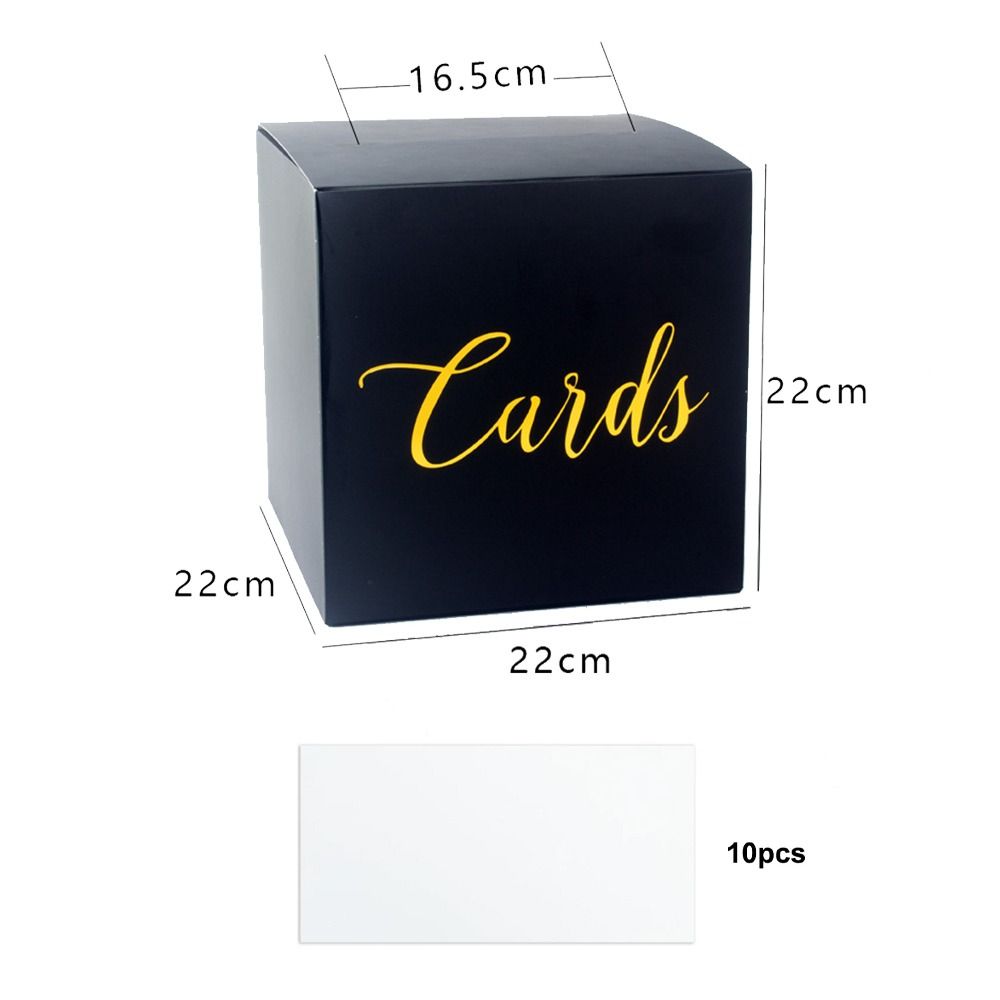 Wedding Card Box - Opbergdoos Wit Zwart Bruiloft Kaartendoos Zegen