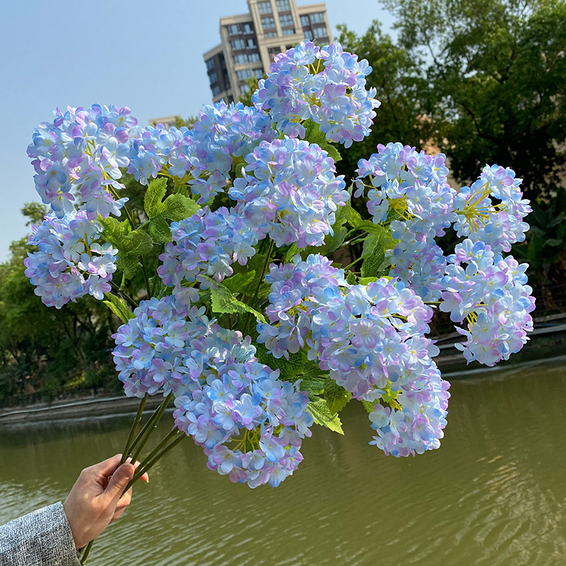 Wedding Decor Supply Store - 3 stks 4 hoofd hortensia bruiloft