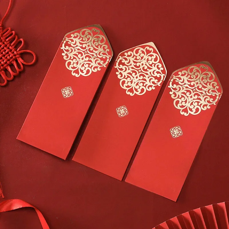 Wedding Envelopes - 10 Stuks Chinese Rode Enveloppen Goud