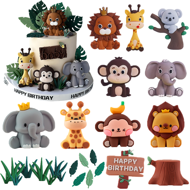 Wedding Zoo - Nieuwe Bos Jungle Dieren Cake Decoraties