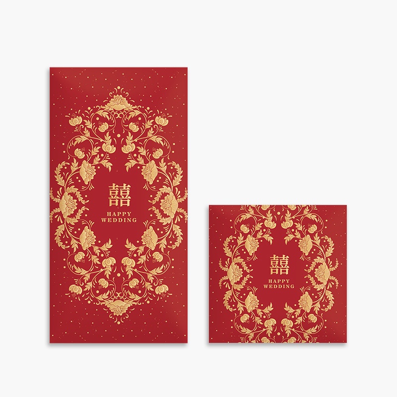 Wedding Envelopes - 10 stuks traditionele Chinese rode huwelijksenveloppen: