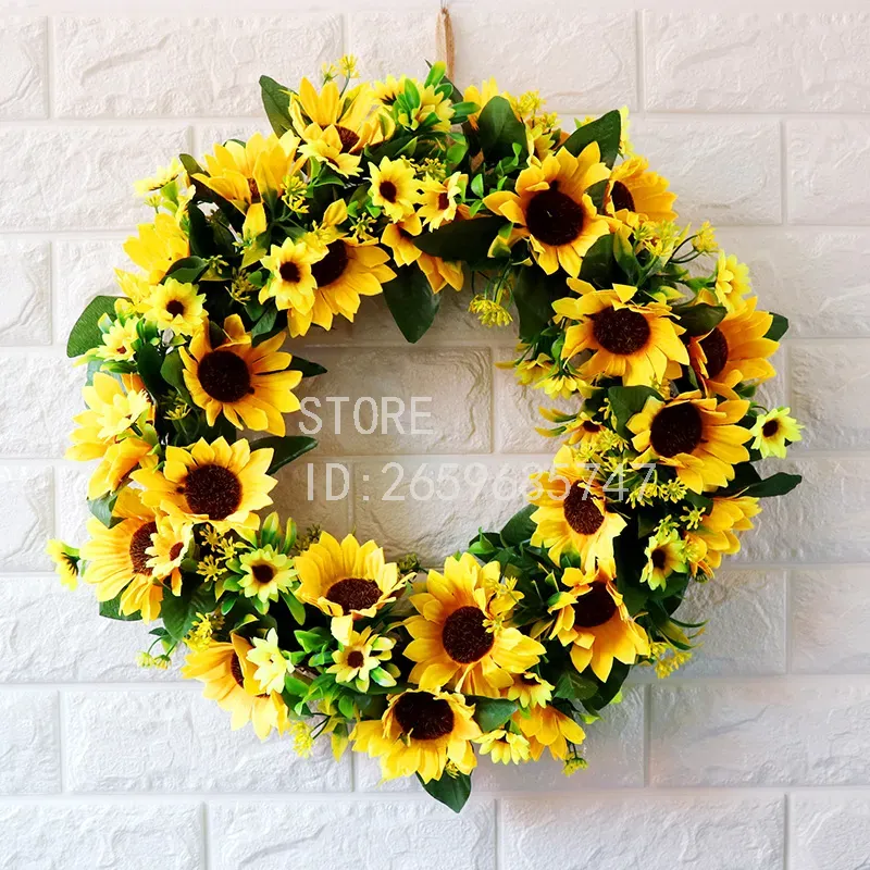 Wedding Decor Supply Store - voor Simulatie Zonnebloem Huis Slinger Deurdecoratie