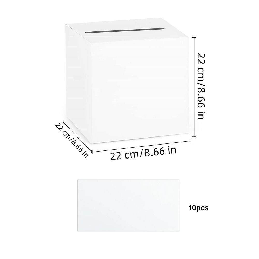 Wedding Card Box - Creatieve witte zwarte trouwkaartendoos Zegenkartonnen cadeaukaartdoos