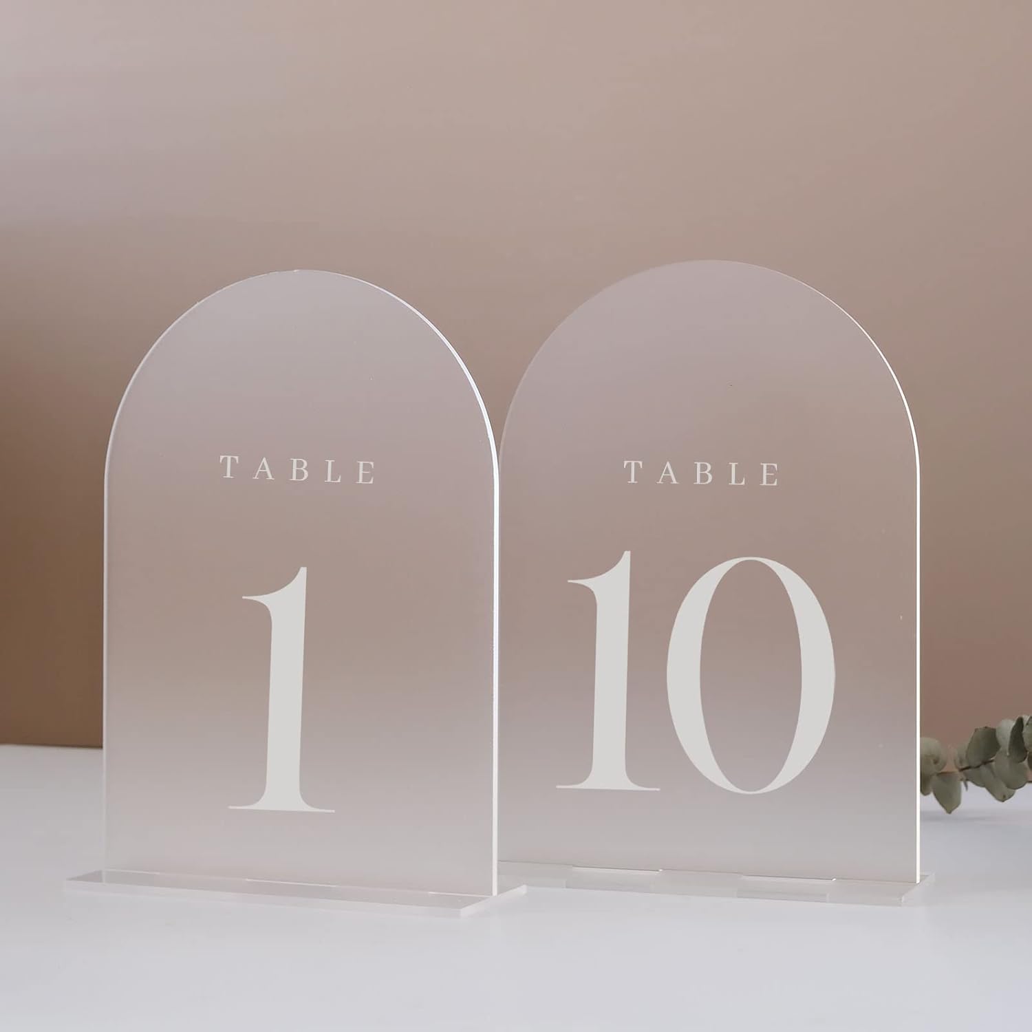 Table Number Gold - Acryl tafelnummers met standaards, 5x7 inch,