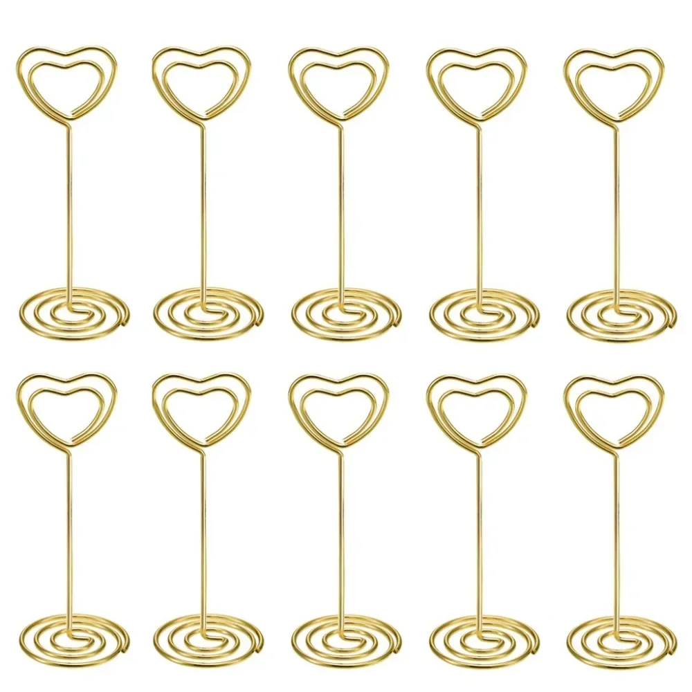Table Number Gold - 10 stuks hartvorm tafelnummer naam plaats