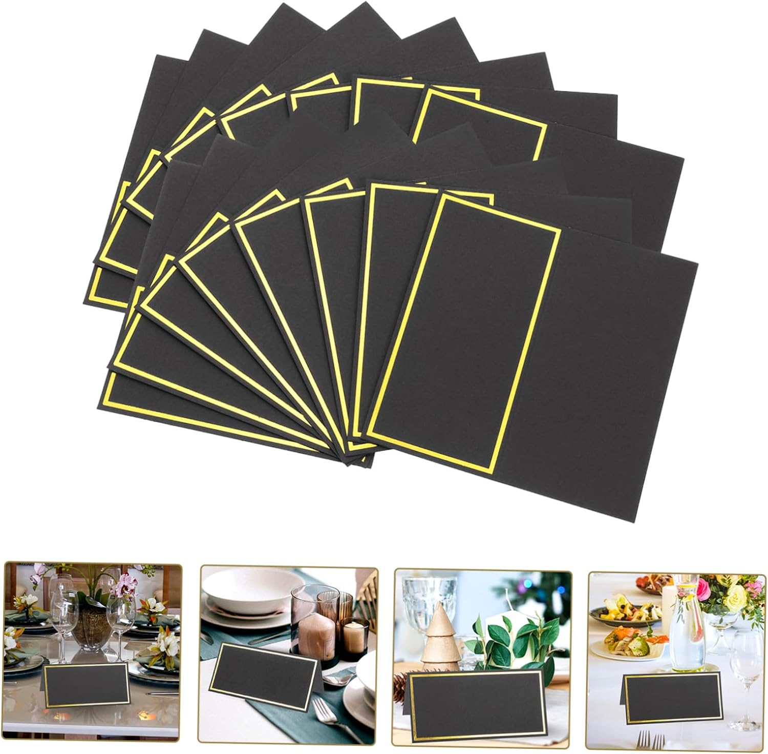 Table Number Gold - 10/20/50 Stuks Zwart Goud Naam Plaatskaart