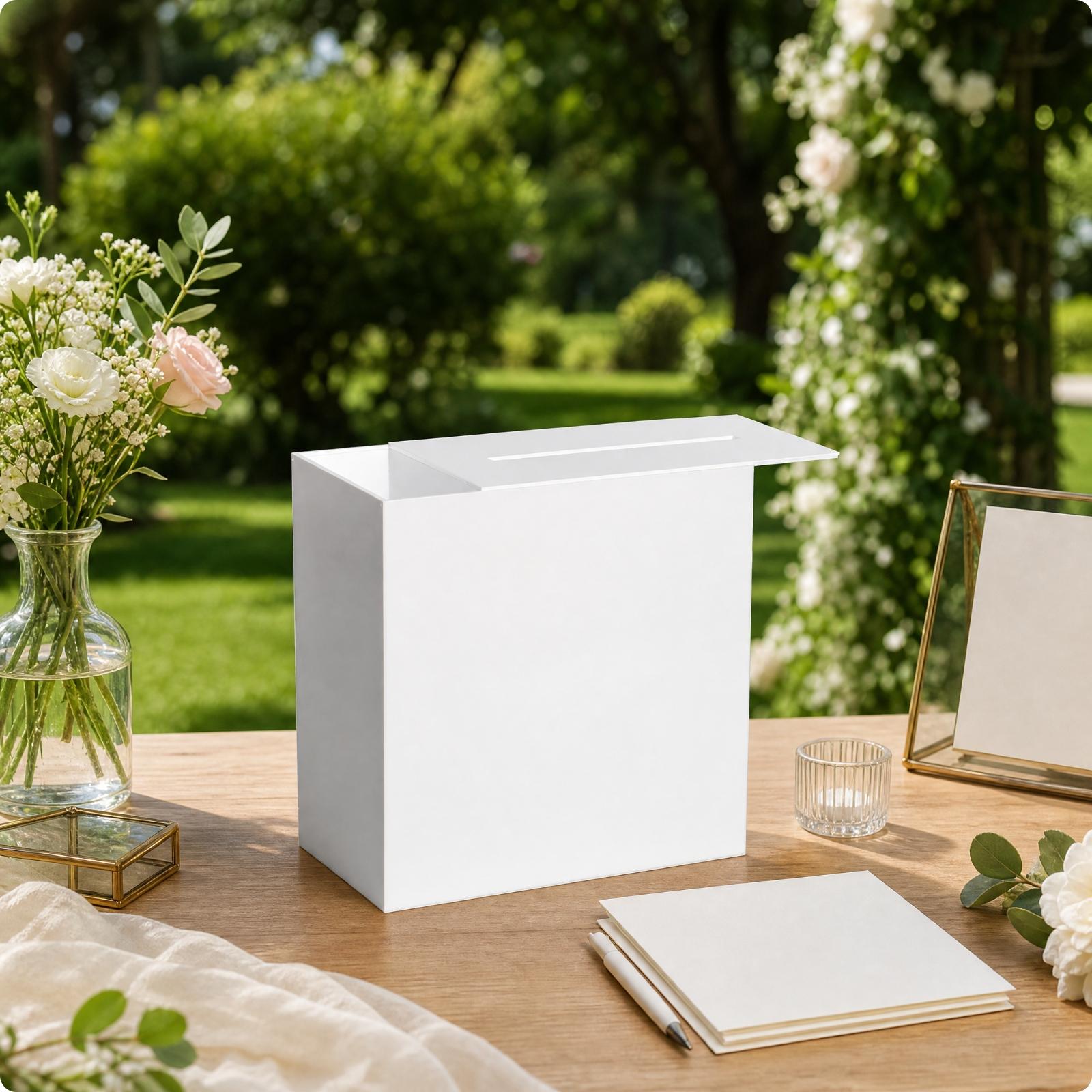 Wedding Card Box - Transparante acryl opbergdoos voor kaarten, met