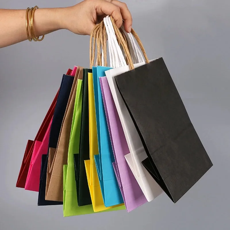 Wedding/Event Supply Store - 10/30/50 stuks kraftpapieren zakken met handvatten,