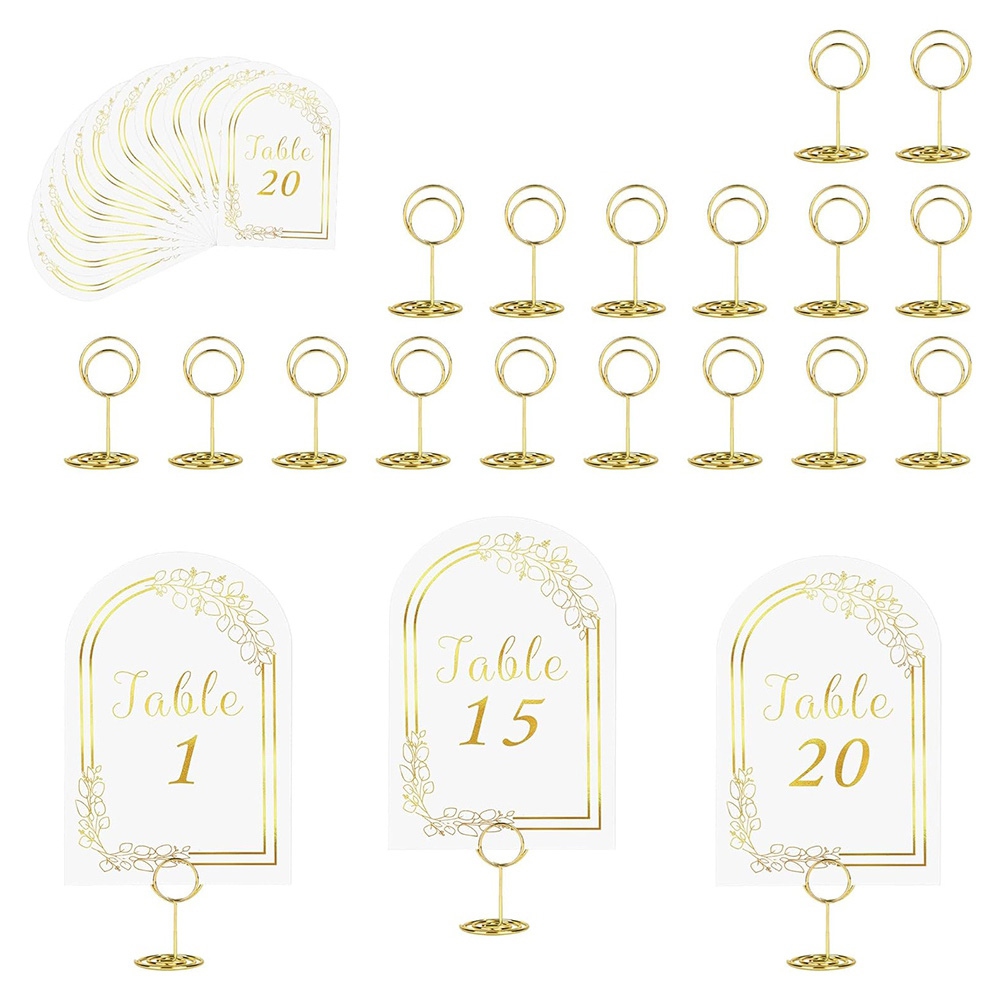 AT19 – Tafelkaartjes voor brui - Table Number Gold recensie en prijs