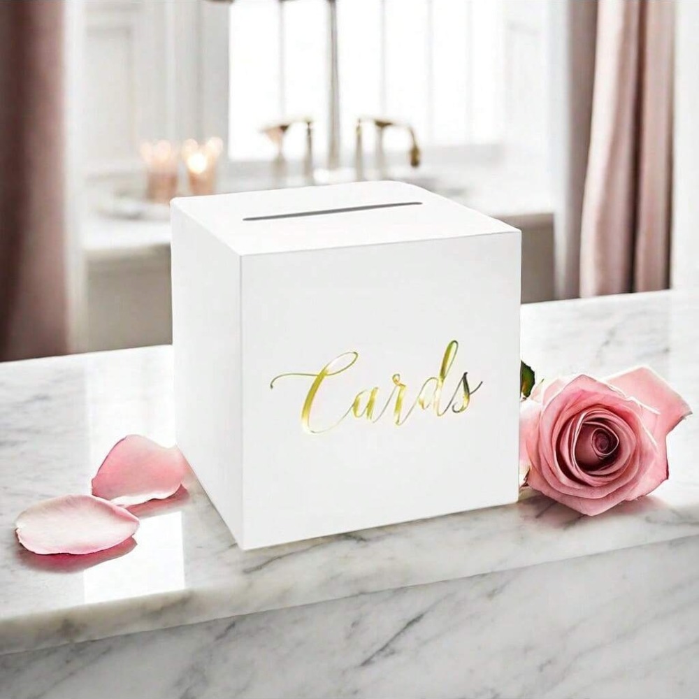 Opbergdoos Wit Zwart Bruiloft  - Wedding Card Box recensie en prijs