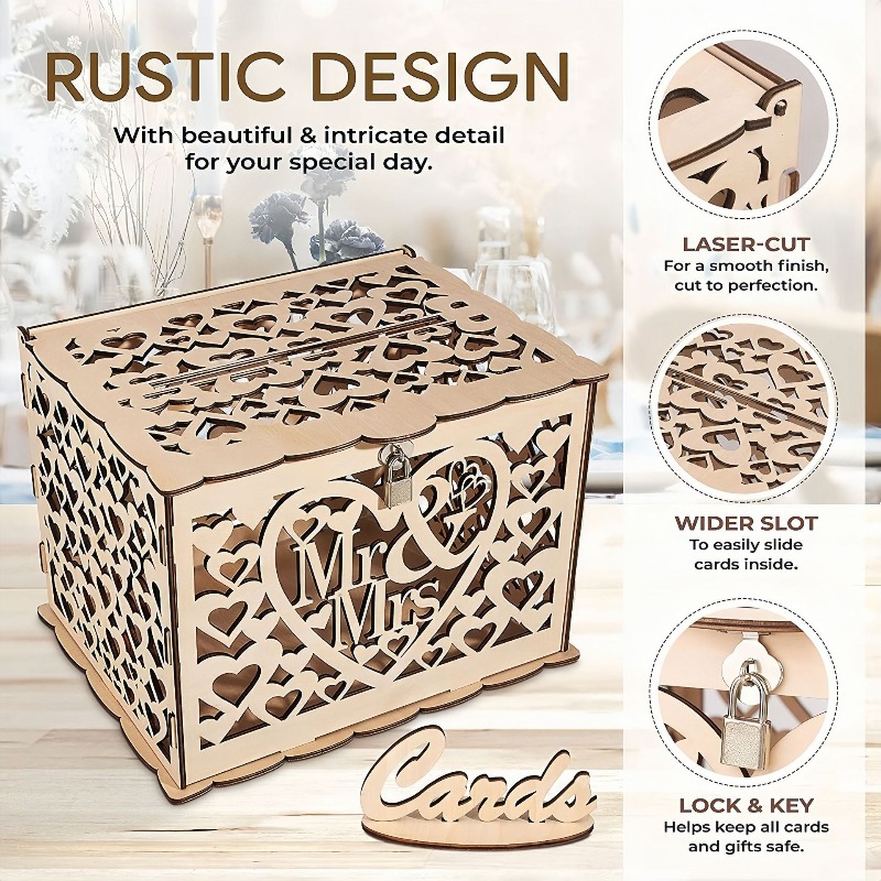 DIY Houten Mr. & Mrs. Huwelijk - Wedding Card Box recensie en prijs