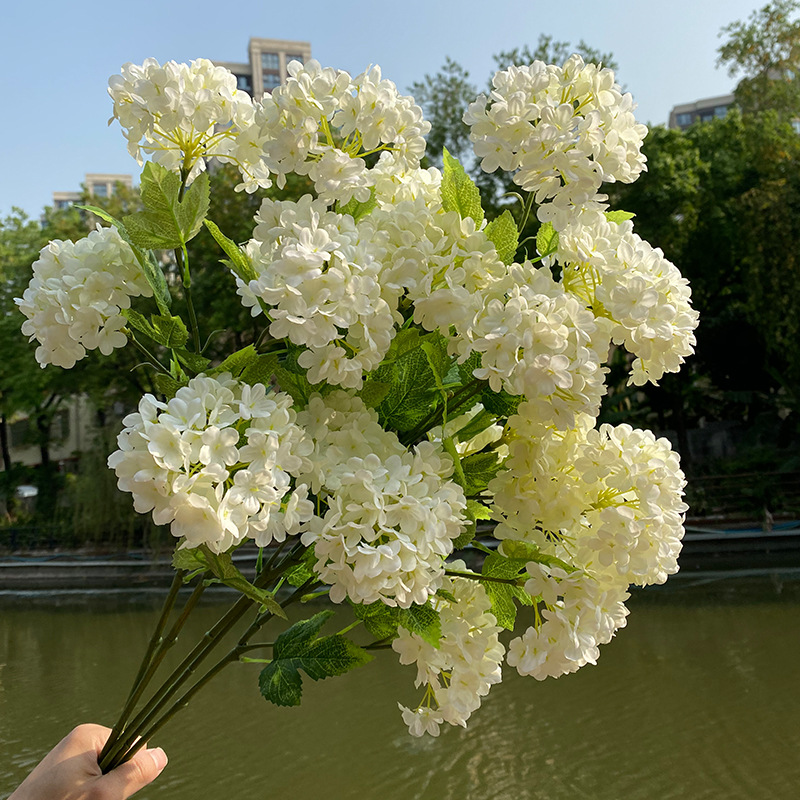 3 stks 4 hoofd hortensia bruil - Wedding Decor Supply Store recensie en prijs
