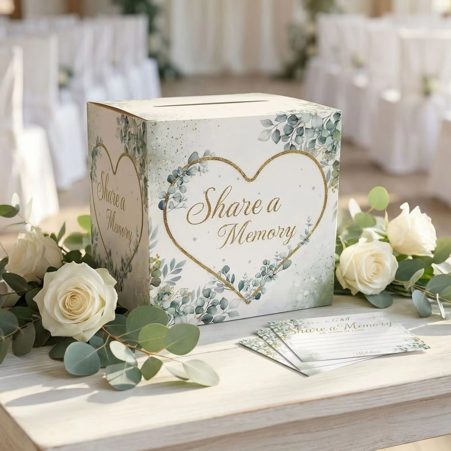 Witte bloemen bruiloft kaarten - Wedding Card Box recensie en prijs