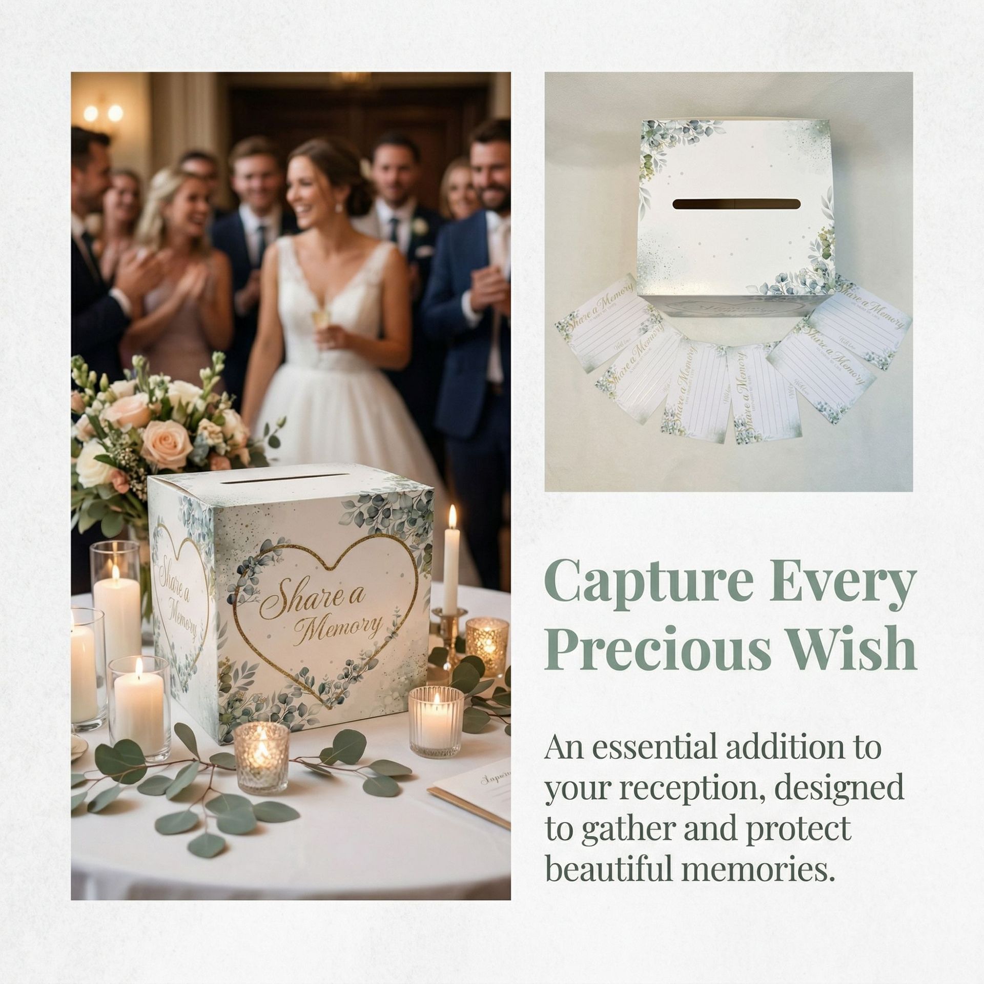 Witte bloemen bruiloft kaarten - Wedding Card Box recensie en prijs