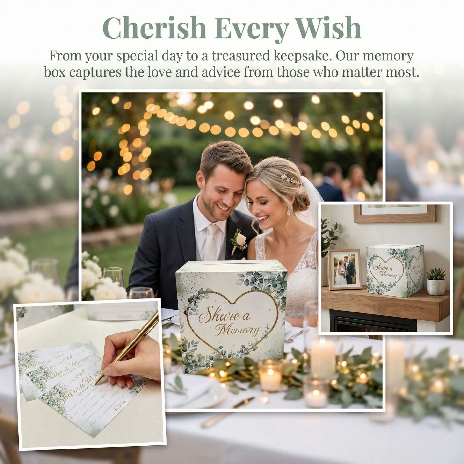 Witte bloemen bruiloft kaarten - Wedding Card Box recensie en prijs