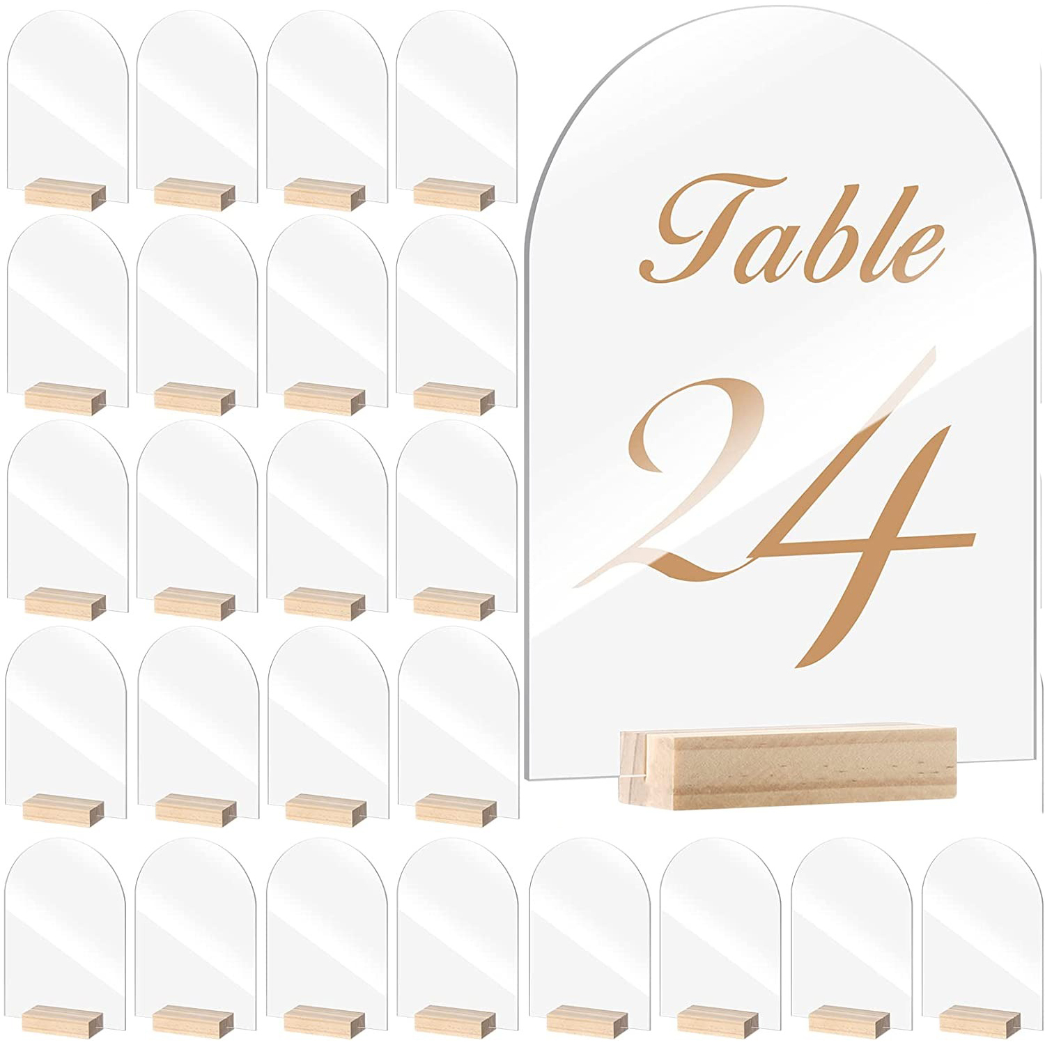 10/20/30/50Pcs Boog Acryl Teke - Table Number Gold recensie en prijs