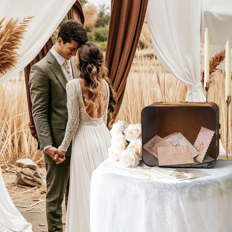 Houten trouwkaartenbox met acr - Wedding Card Box recensie en prijs