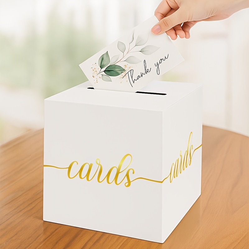 4 stuks witte trouwkaart met g - Wedding Card Box recensie en prijs