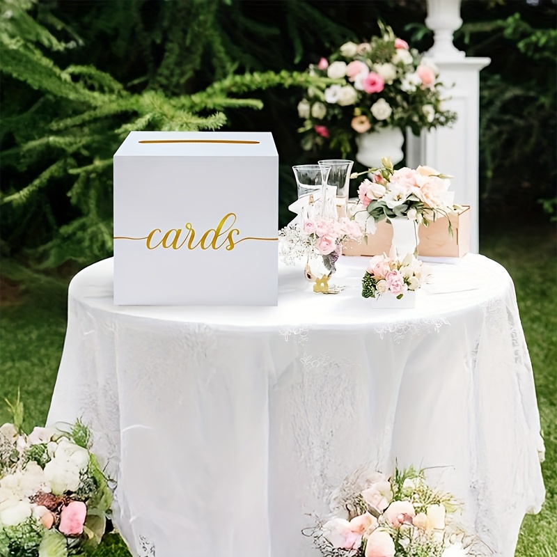 4 stuks witte trouwkaart met g - Wedding Card Box recensie en prijs