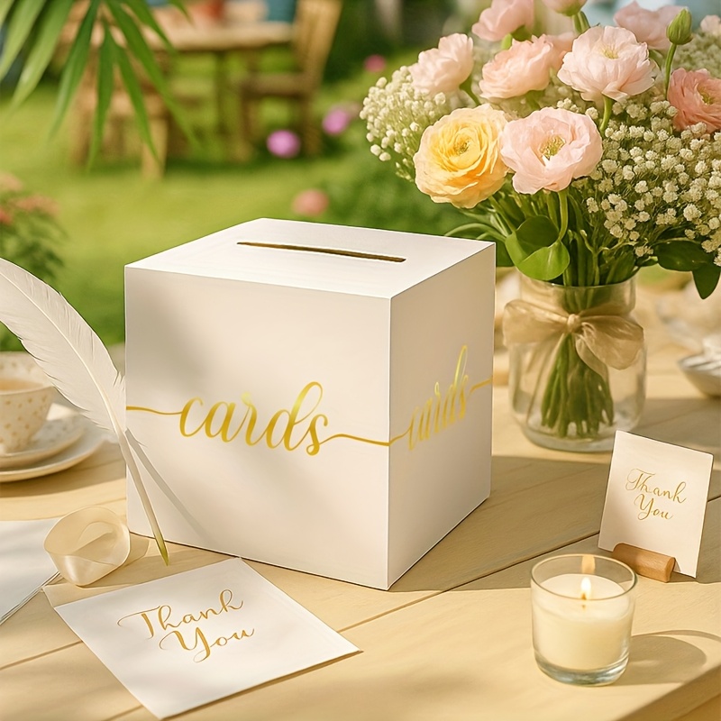 4 stuks witte trouwkaart met g - Wedding Card Box recensie en prijs