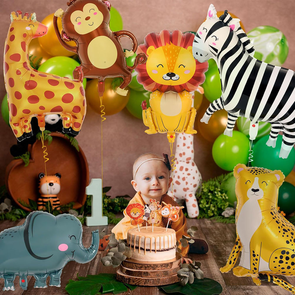 6-delige jungle wild dier alum - Wedding Zoo recensie en prijs