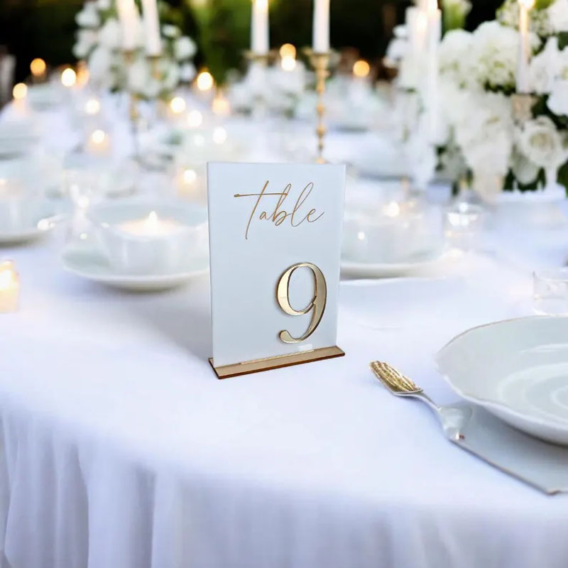 Tafelnummers voor ceremonie en - Table Number Gold recensie en prijs